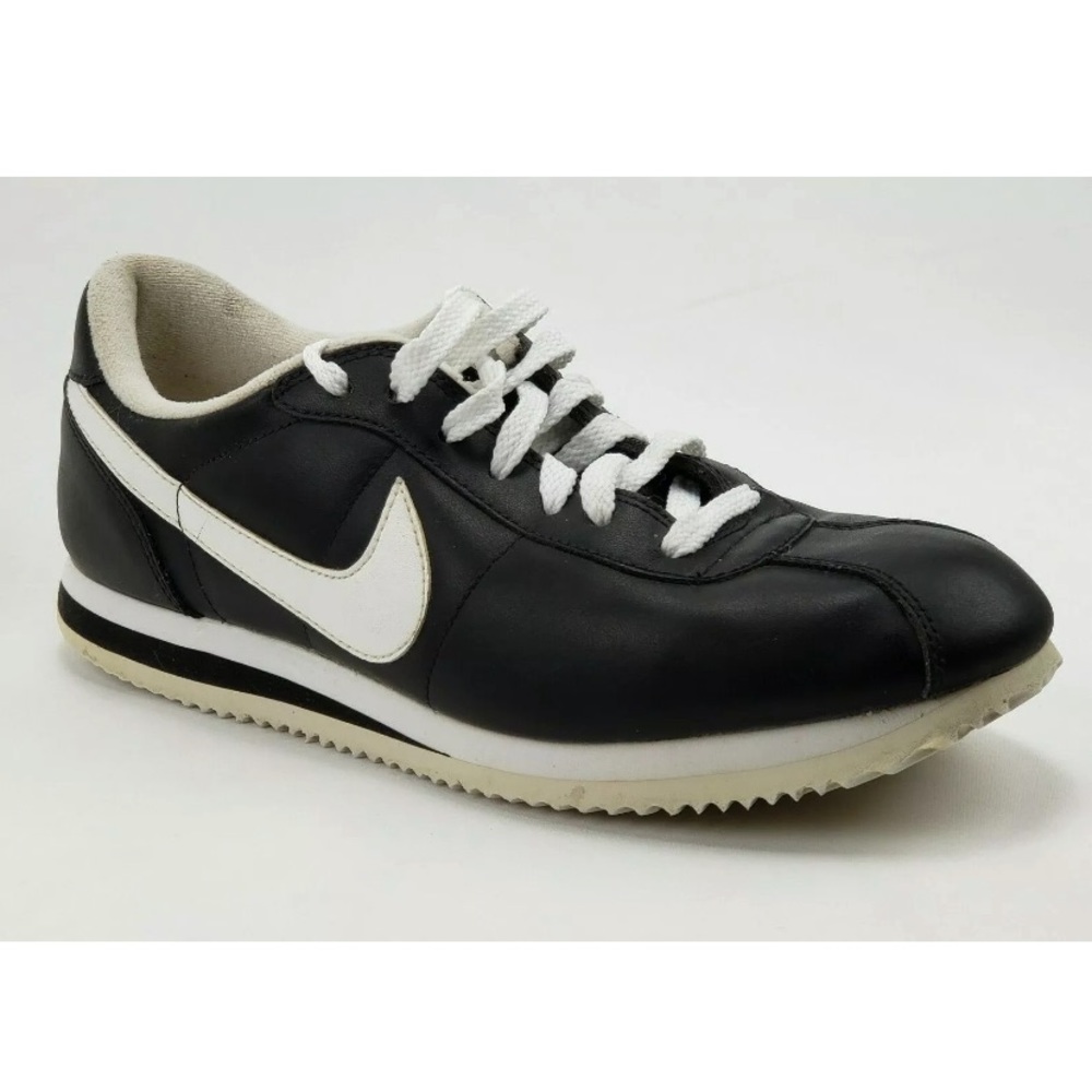 Black Leather Nike Classic Cortez Womens US 11